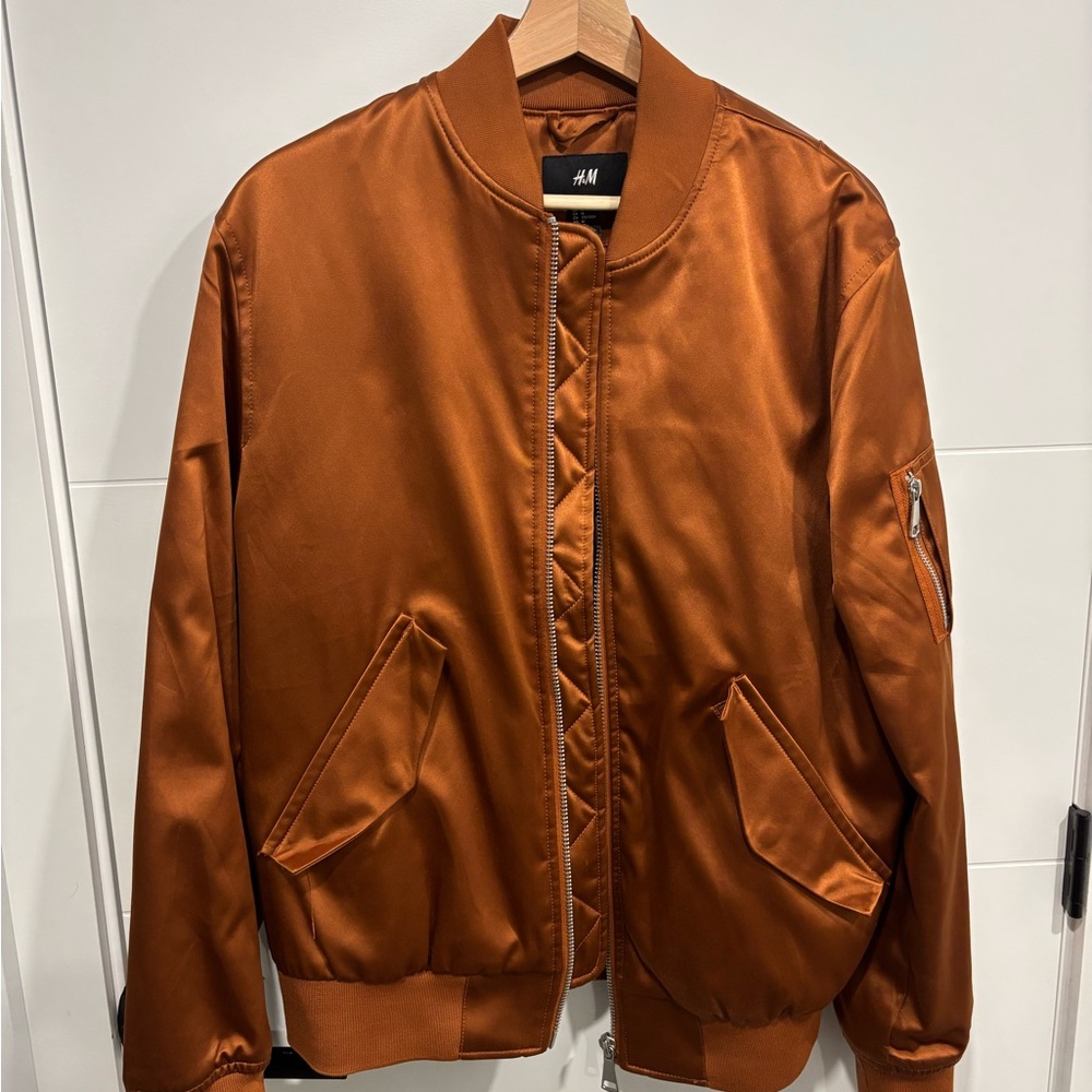 H&M Men's Copper Bomber Jacket